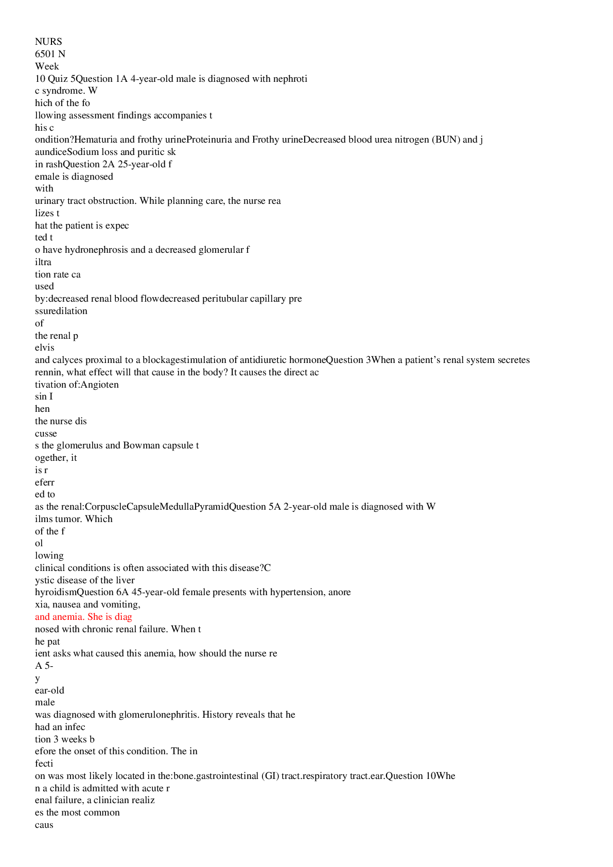 Preview image for NURS 6501 N Week 10 Quiz 5 (40 questions)/NURS 6501 N Week 10 Quiz 5 (40 questions)